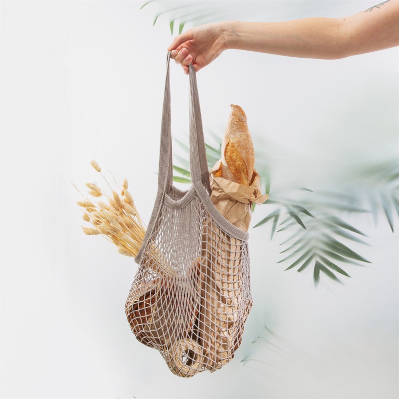 RJB Stone Grey String Shopper Bag