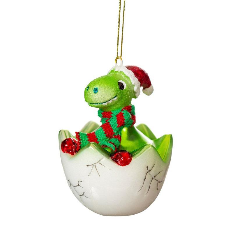 RJB Stone Hatching Baby Dinosaur Shaped Bauble