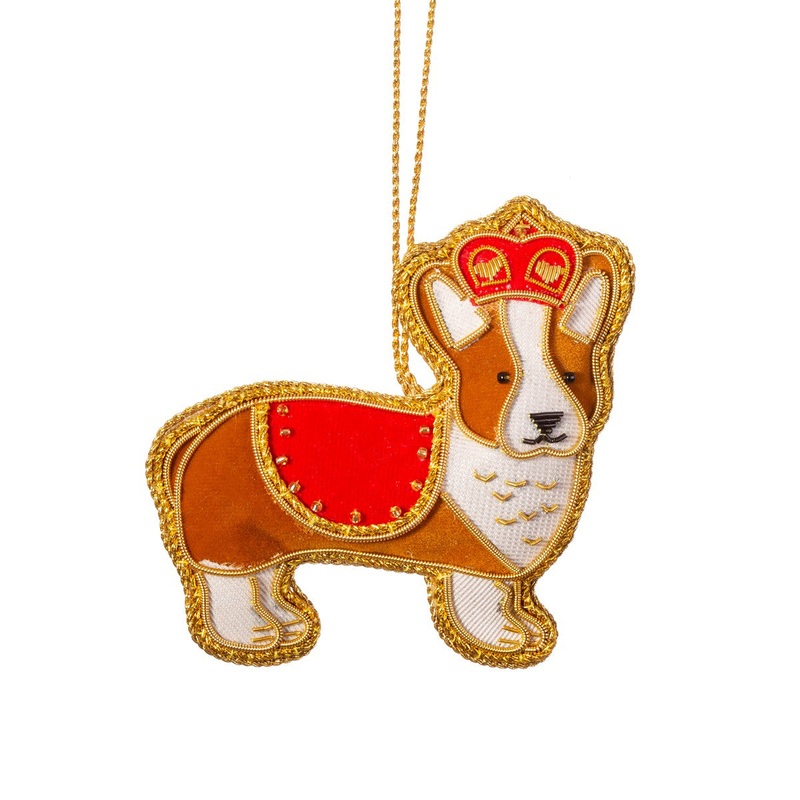 RJB Stone London Corgi Zari Embroidery Decoration
