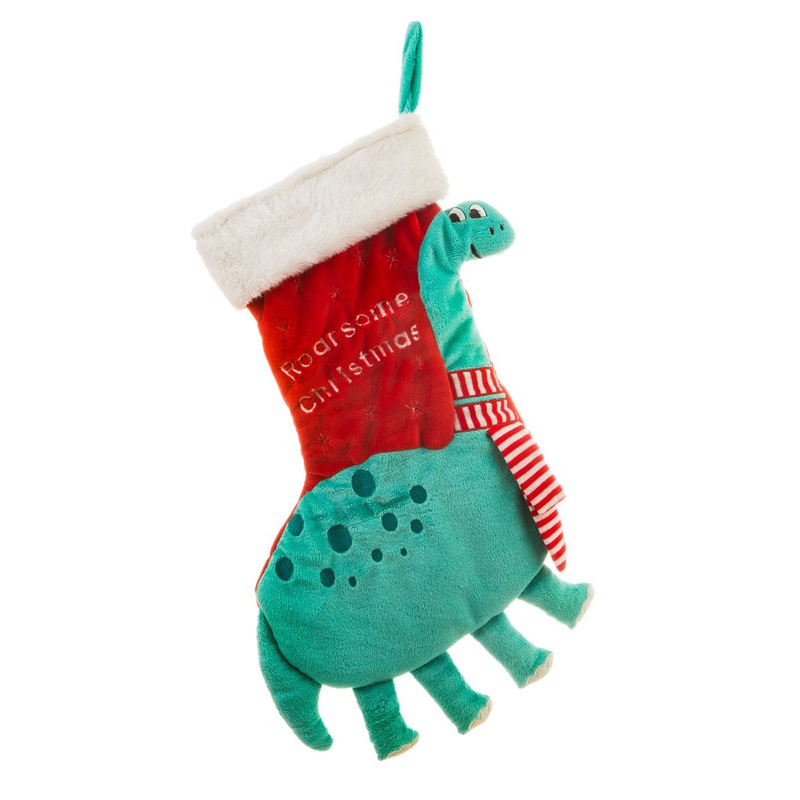 RJB Stone Roarsome Dinosaur Christmas Stocking