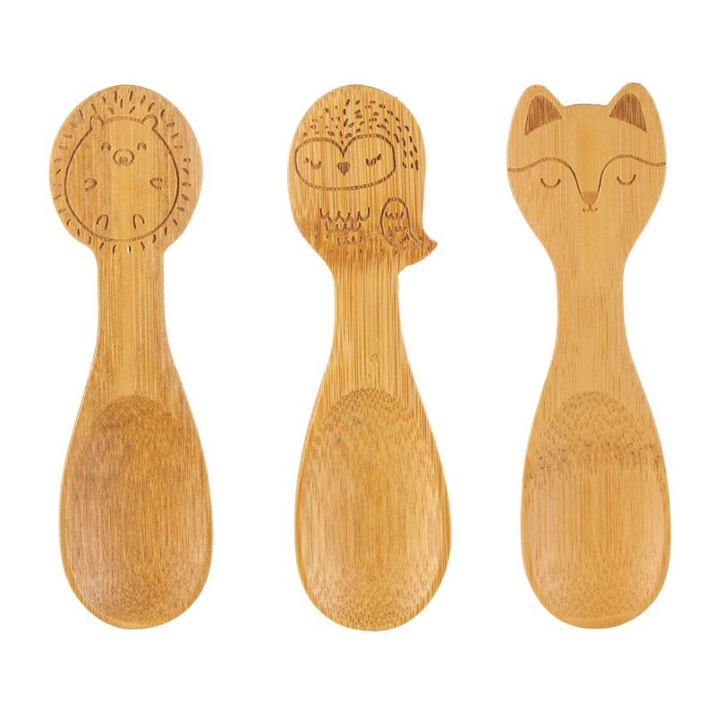 RJB Stone Woodland Baby Bamboo Spoon (Set of 3)