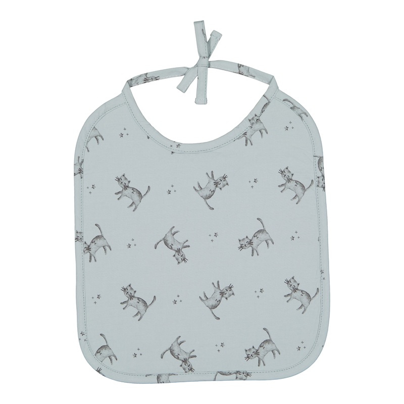 Rose in April Anna Printed Bib Oeko-Tex Cat Blue Cloud