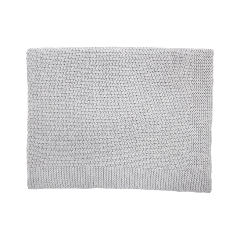 Rose in April Big Bou Blanket Oeko-Tex Light Grey