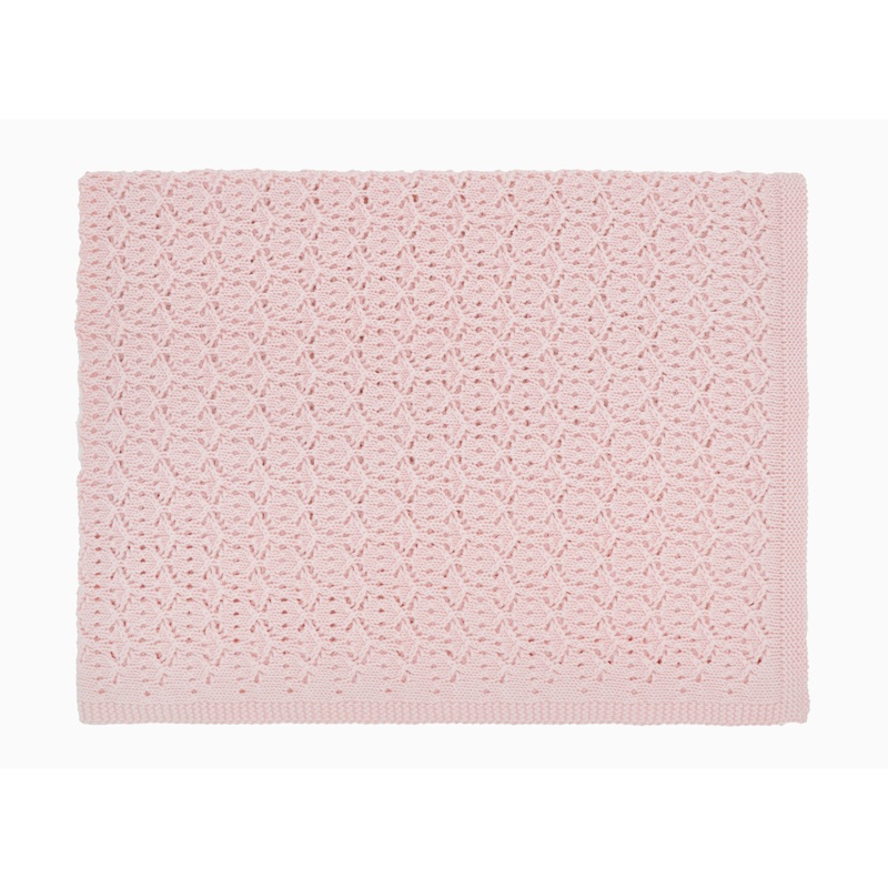 Rose in April Dentelle Blanket Oeko-Tex Light Pink