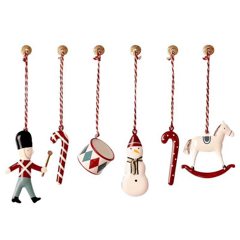 Maileg 6 Metal Ornaments In Box Classic (Set of 6)