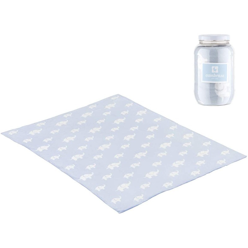 Cambrass Baby Cotton Blanket Ele Blue