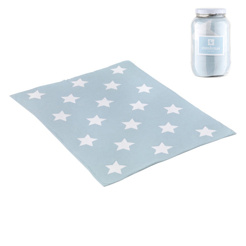 Cambrass Baby Cotton Blanket Star Blue