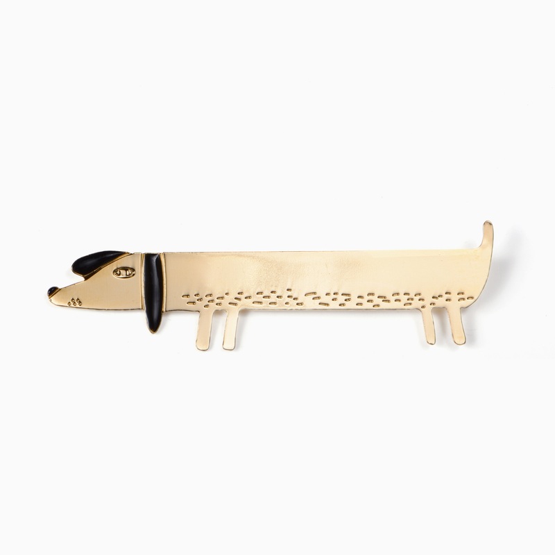Titlee Broche Sausage Dog Noir