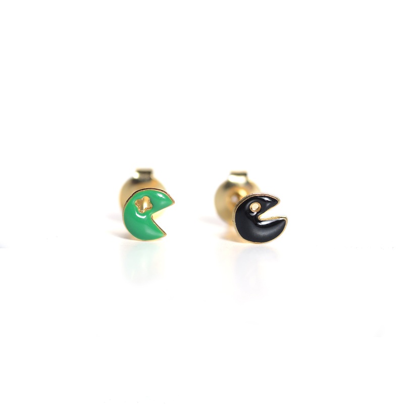 Titlee Earrings Pac Man Vert