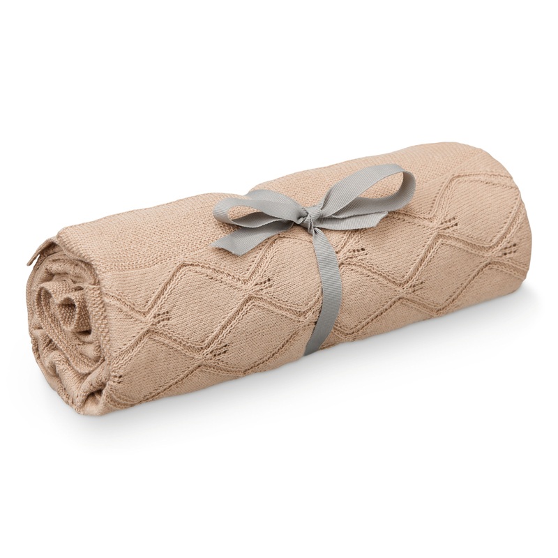 Cam Cam Copenhagen Leaf Knit Blanket Mauve