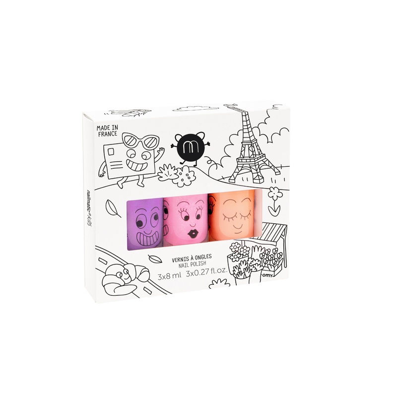 Nailmatic Kids Water-Based Nail Polish- Paris (Box of 3)