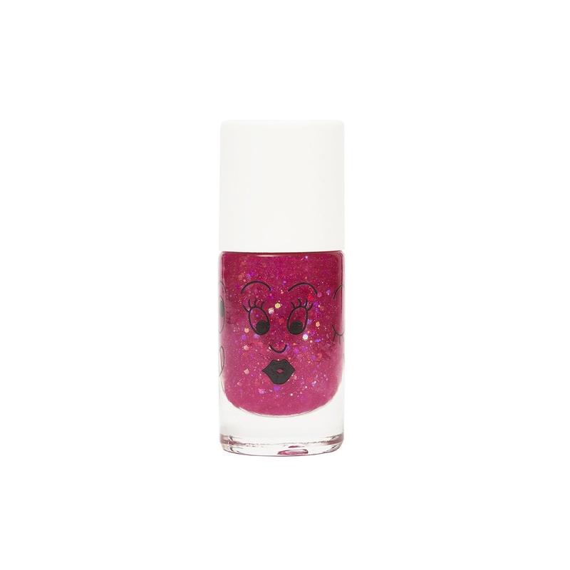 Nailmatic Kids Water-Based Nail Polish - Sheepy - Raspberry Glitter