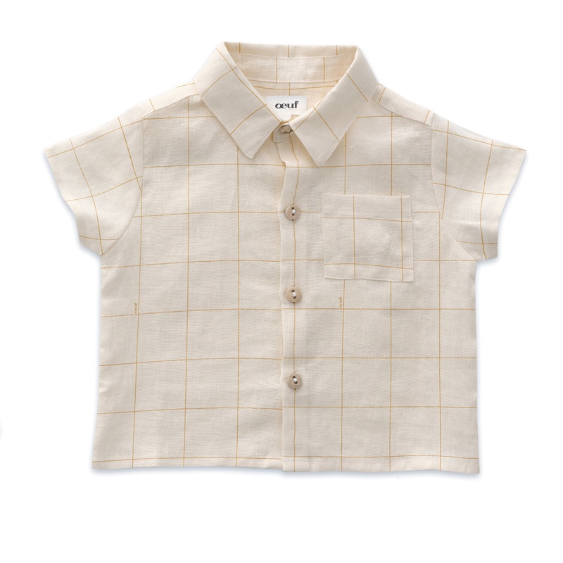 Oeuf Button Down Shirt Gardenia