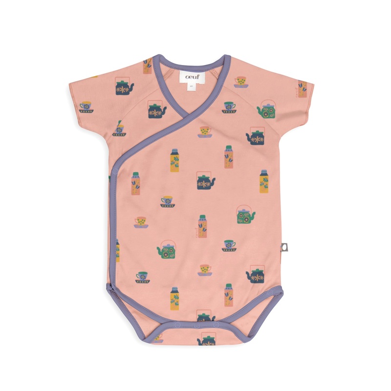 Oeuf Kimono Onesie Mellow Rose