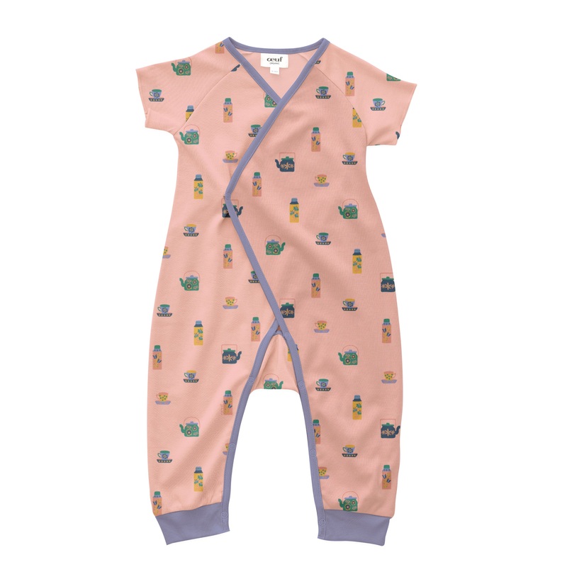 Oeuf Short Sleeve Kimono Mellow Rose