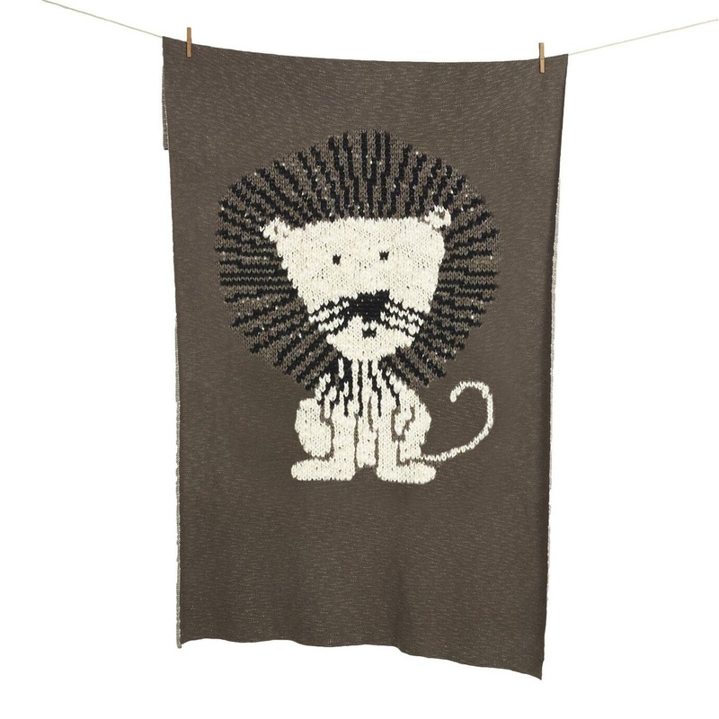 Quax Knitted Blanket Lion