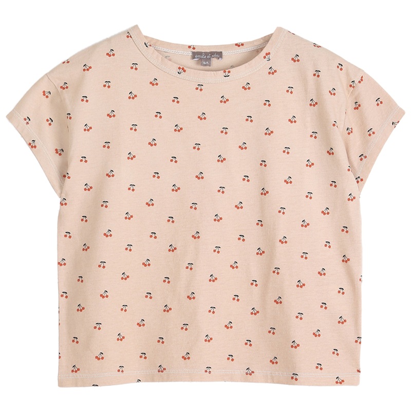 Emile et Ida Tee Shirt Creme Cerises