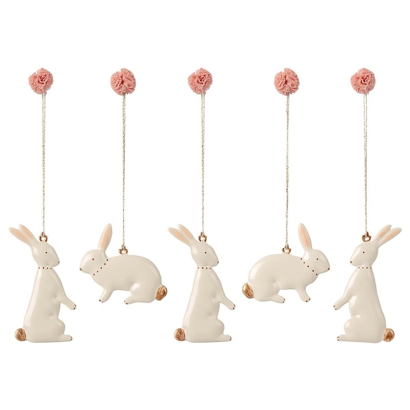Maileg Easter Bunny Ornaments (Set of 5)