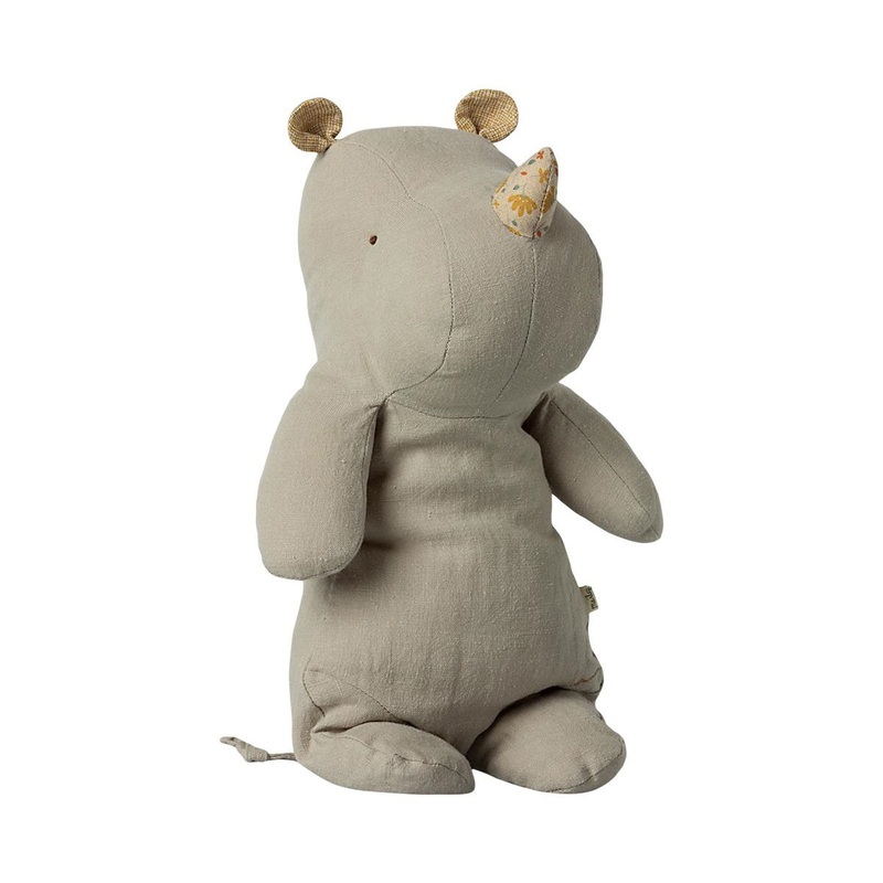 Maileg Safari Friends Medium Rhino Light Grey