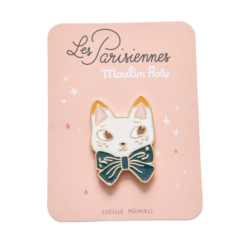 Moulin Roty Les Parisennes Enameled Pin Cat