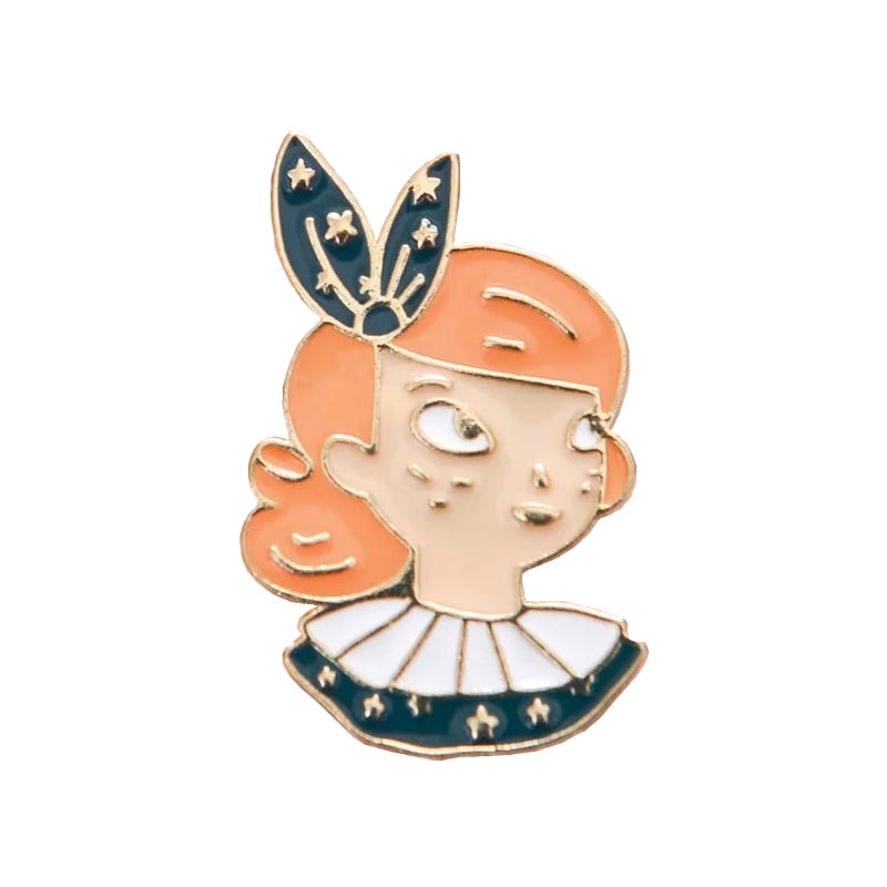 Moulin Roty Les Parisennes Enameled Pin Girl