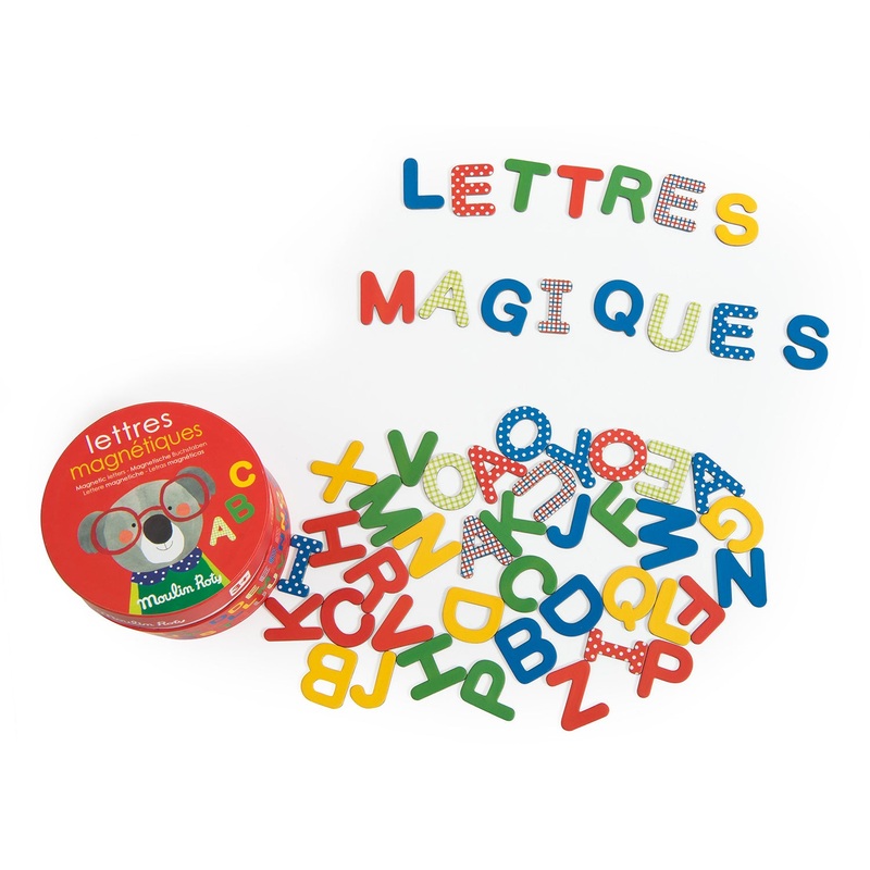 Moulin Roty Les Popipop Magnetic Baby Alphabet Letters, 54 Cards