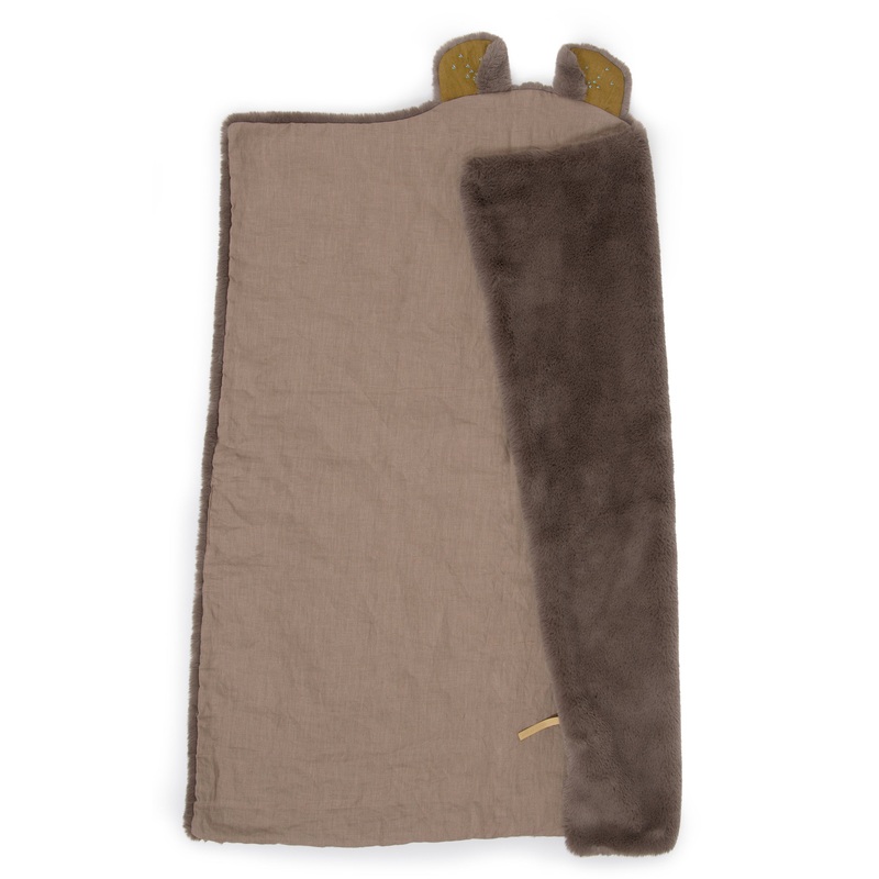 Moulin Roty Rendex-Vous Chemin Du Loup Grey Bear Blanket