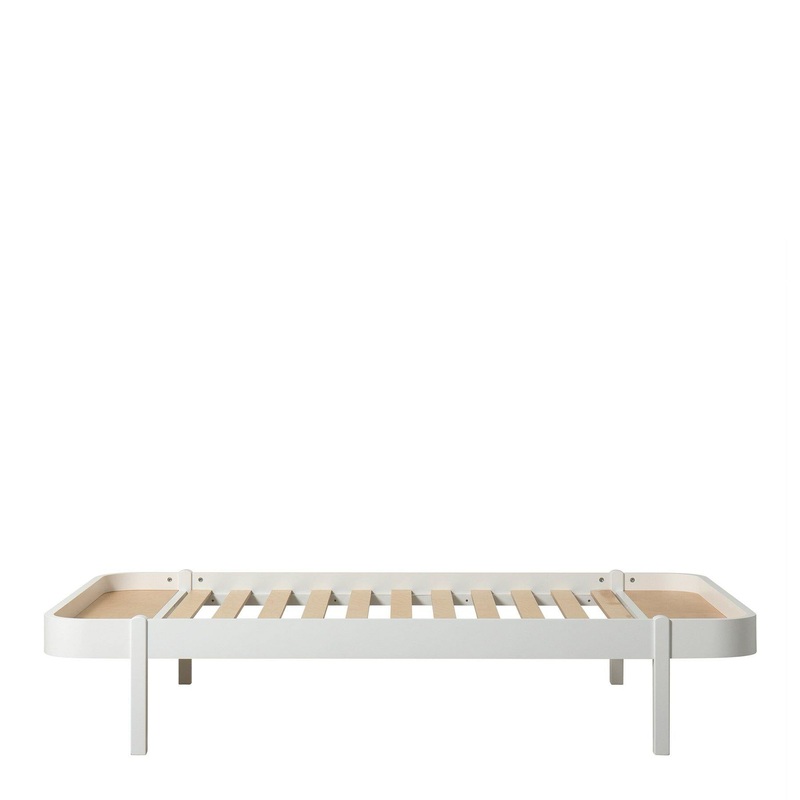 Oliver Furniture Wood Lounger Bed 120 - White (Pre-Order; Est. Delivery in 6-10 Weeks)