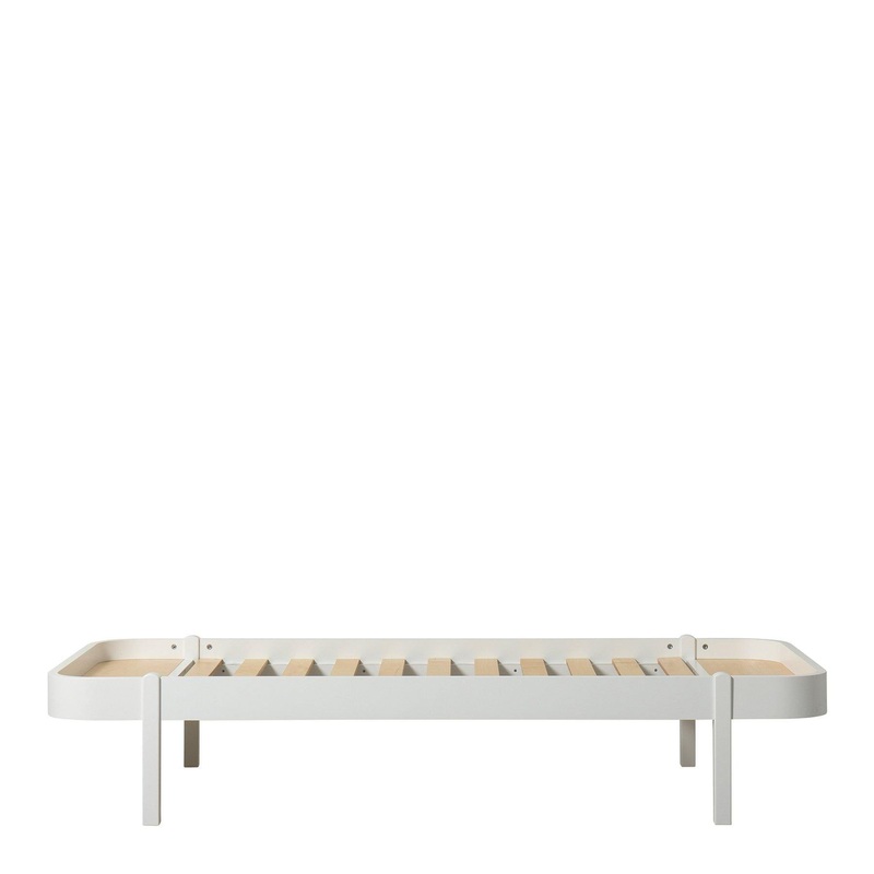 Oliver Furniture Wood Lounger Bed 90 - White (Pre-Order; Est. Delivery in 6-10 Weeks)