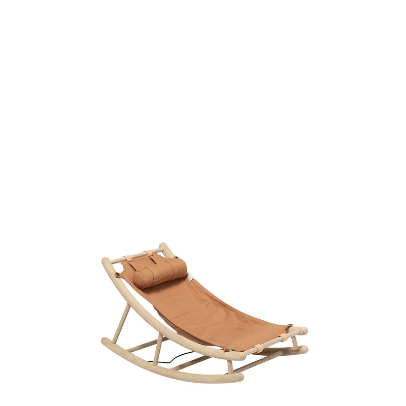 Oliver Furniture Wood Toddler Rocker - Oak / Caramel (Pre-Order; Est. Delivery in 6-10 Weeks)