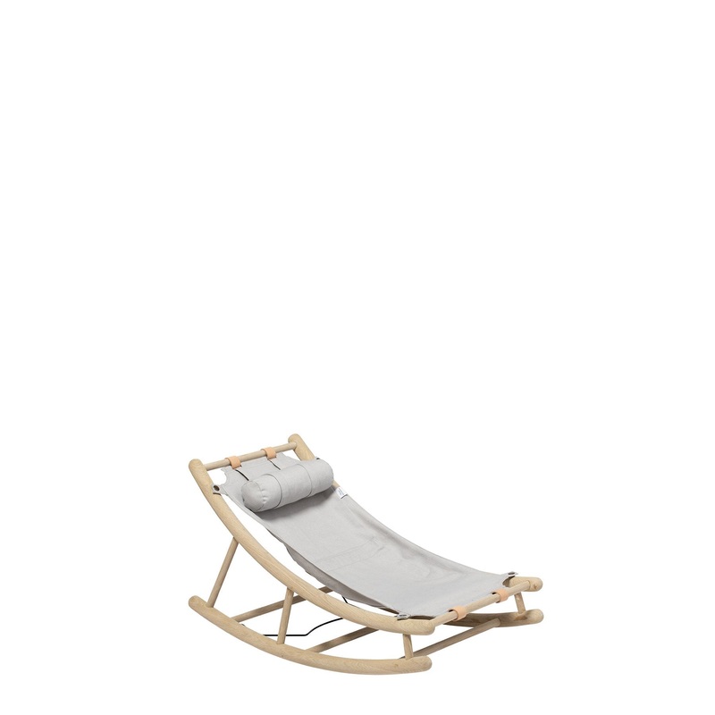 Oliver Furniture Wood Toddler Rocker - Oak / Grey (Pre-Order; Est. Delivery in 6-10 Weeks)