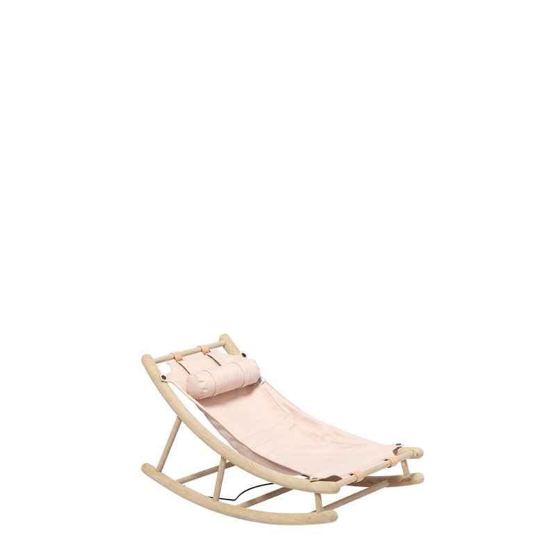 Oliver Furniture Wood Toddler Rocker - Oak / Rose (Pre-Order; Est. Delivery in 6-10 Weeks)