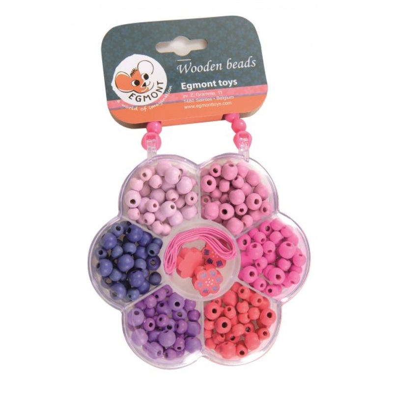 Egmont Toys Wooden Beads in a Flower Box