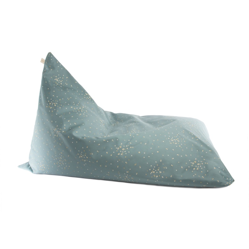 nobodinoz Cover of Bean Bag Essaouira Gold Confetti / Magic Green