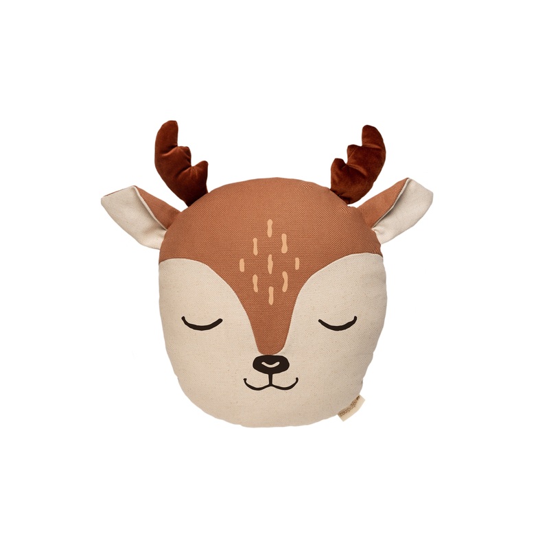 nobodinoz Deer Cushion Sienna Brown