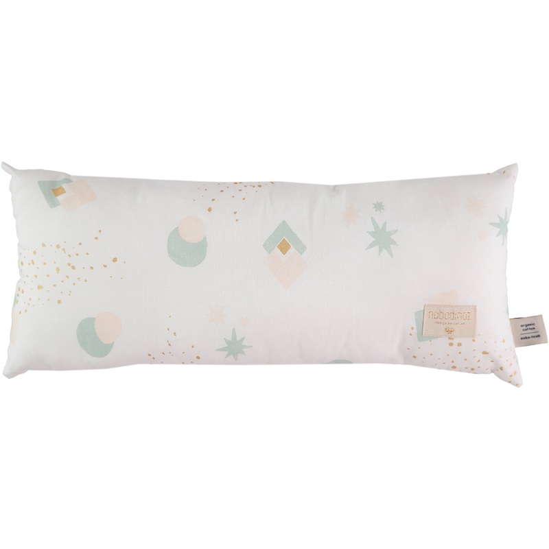 nobodinoz Hardy Long Cushion Aqua Eclipse / White