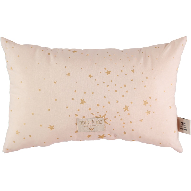 nobodinoz Laurel Small Cushion Gold Stella / Dream Pink