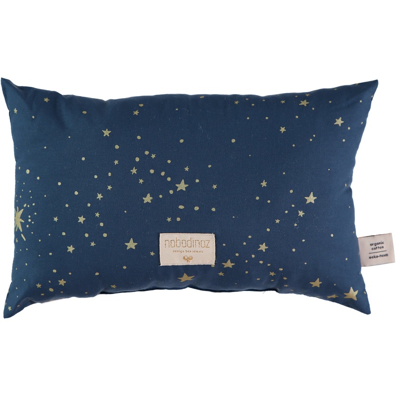 nobodinoz Laurel Small Cushion Gold Stella / Night Blue