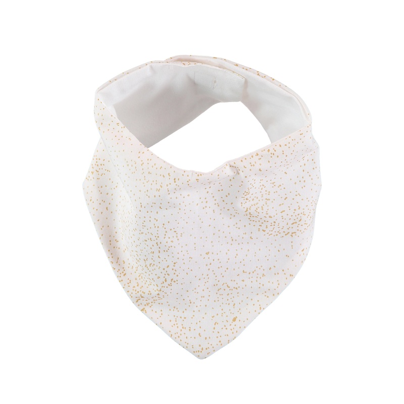 nobodinoz Lucky Bandana Bib Gold Bubble / White