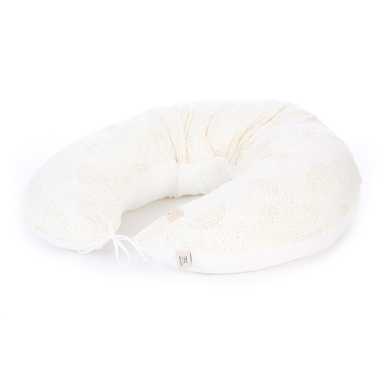 nobodinoz Maternity Pillow Luna Gold Bubble / White