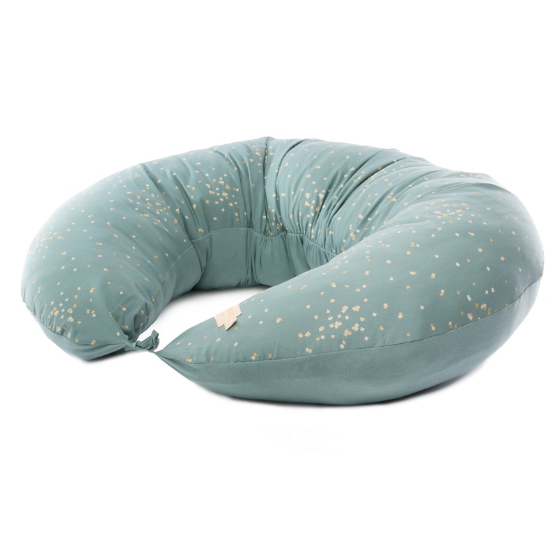 nobodinoz Maternity Pillow Luna Gold Confetti / Magic Green