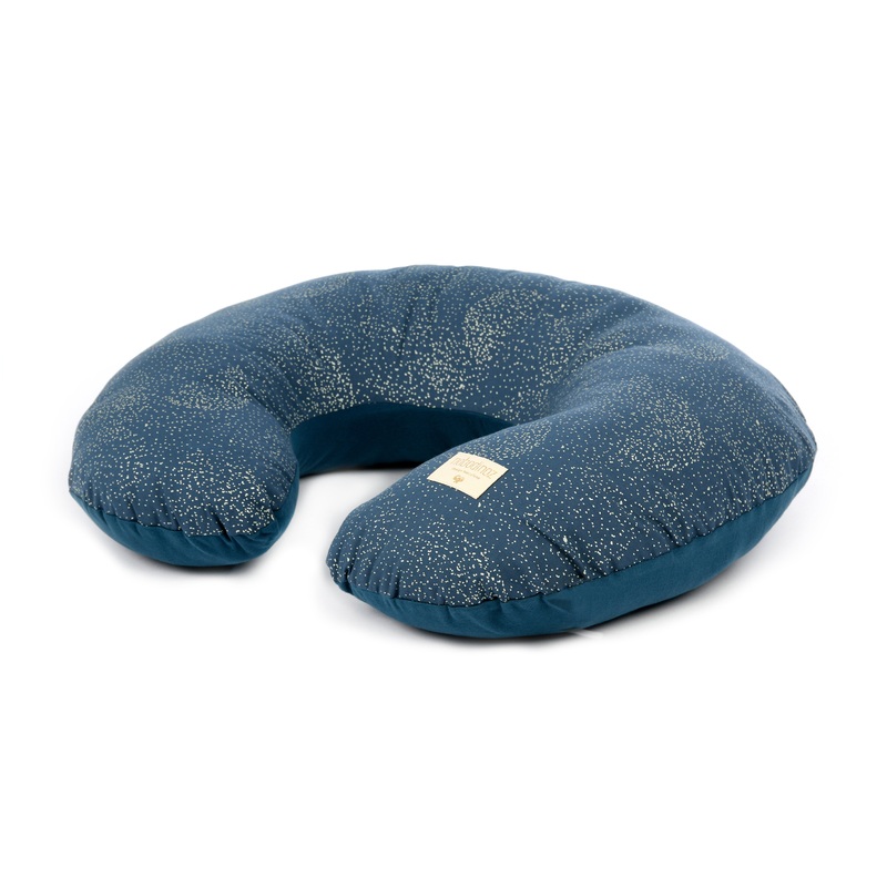nobodinoz Nursing Pillow Sunrise Gold Bubble / Night Blue