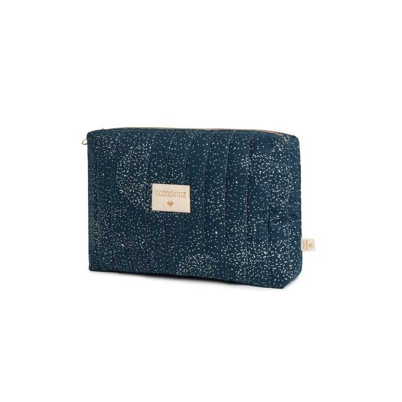 nobodinoz Travel Vanity Case Gold Bubble / Night Blue