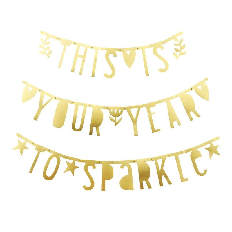 A Little Lovely Company Letter Banner - Gold
