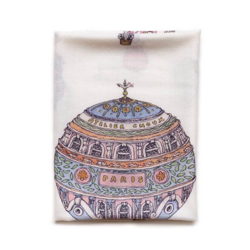 Atelier Choux Cashmere Blanket - Hot Air Balloons - 120x70cm