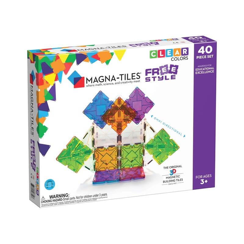 MAGNA-TILES Classic Freestyle 40-Piece Set