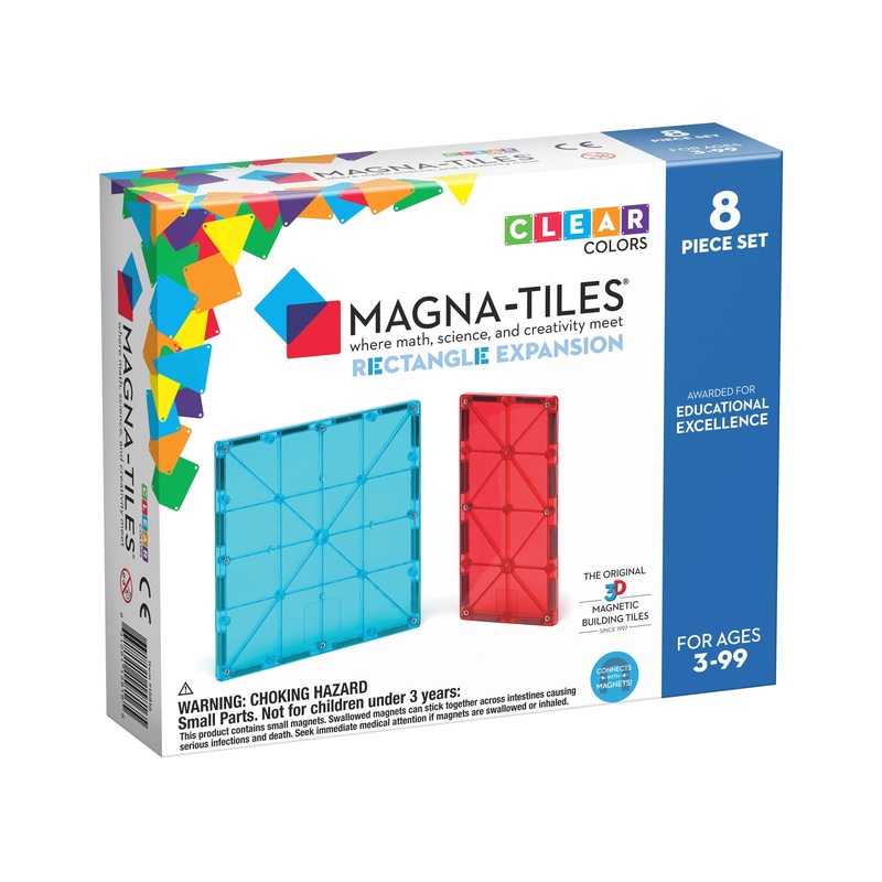 MAGNA-TILES Classic Rectangles 8-Piece Expansion Set