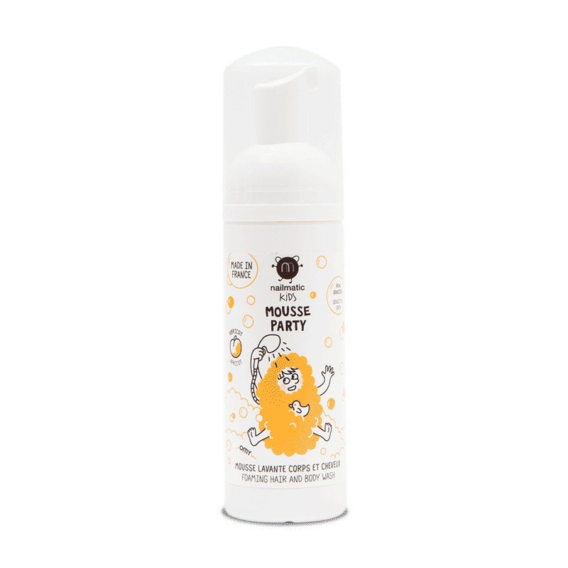 Nailmatic Kids Foaming Hair and Body Wash - Mousse Party - Apricot