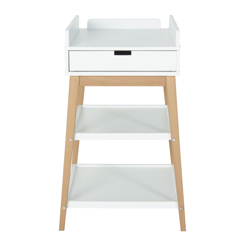 Quax Changing Table - Hip + Drawer - White/Natural