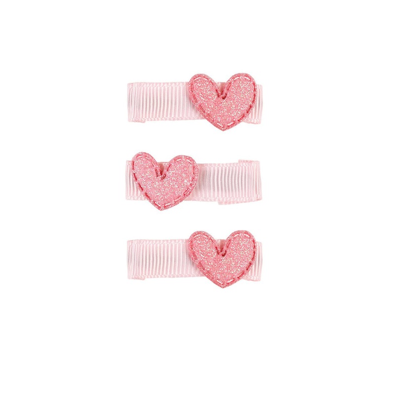 Souza 3 pcs Hair Claws Ava, L.Pink Heart